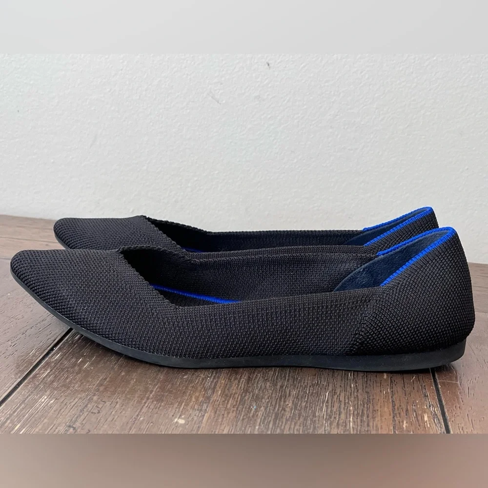 Rothy’s The Point Black Flats Womens size 6.5 - Picture 4 of 10